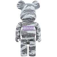 Bearbrick x Atmos x Solebox 100% & 400% Set Grey