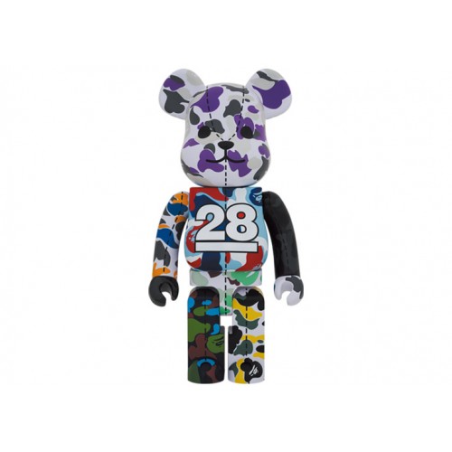 Оригинальная большая фигурка Bearbrick x BAPE 28th Anniversary Camo #1 1000% - 70см
