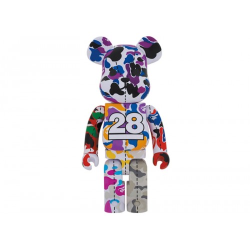 Оригинальная большая фигурка Bearbrick x BAPE 28th Anniversary Camo #2 1000% - 70см