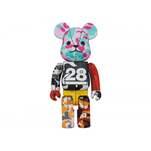 Оригинальная фигурка Bearbrick x BAPE 28th Anniversary Camo #3 400% - 28см