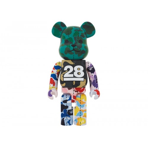Оригинальная большая фигурка Bearbrick x BAPE 28th Anniversary Camo #4 1000% - 70см
