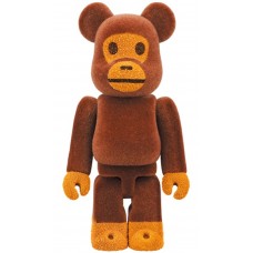 Набор фигурок (7см и 28см) Bearbrick x Bape Baby Milo Flocky Ver. 100% & 400% Set