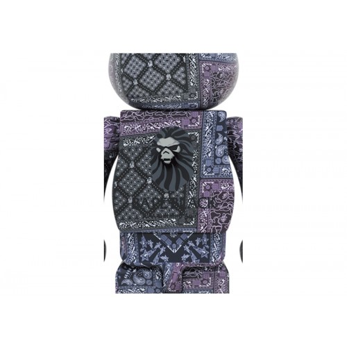 Оригинальная большая фигурка Bearbrick x BAPE Black Bandana 1000% - 70см