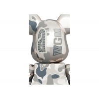Bearbrick x BAPE Camo Shark 100% & 400% 4-Pc Set Gold/Silver