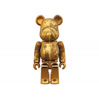 Bearbrick x BAPE Camo Shark 100% & 400% Set Gold