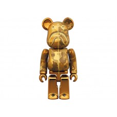 Bearbrick x BAPE Camo Shark 100% & 400% Set Gold