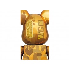 Bearbrick x BAPE Camo Shark 100% & 400% Set Gold