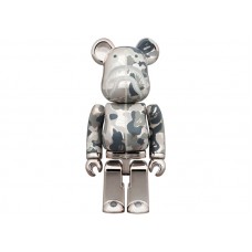 Bearbrick x BAPE Camo Shark 100% & 400% Set Silver