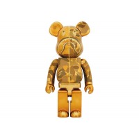Большая фигурка (70см) Bearbrick x BAPE Camo Shark 1000% Gold