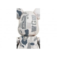 Bearbrick x BAPE Camo Shark 1000% Set of 2 Gold/Silver
