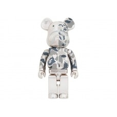 Большая фигурка (70см) Bearbrick x BAPE Camo Shark 1000% Silver