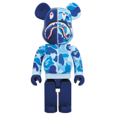 Большая фигурка (70см) Bearbrick x Bape Camo Shark 2018 Version 1000% Blue