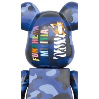 Bearbrick x BAPE Camo Tiger 100% & 400% Set Blue