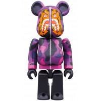 Bearbrick x BAPE Camo Tiger 100% & 400% Set Purple
