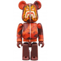 Bearbrick x BAPE Camo Tiger 100% & 400% Set Red