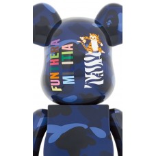 Bearbrick x BAPE Camo Tiger 1000% Blue
