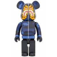 Большая фигурка (70см) Bearbrick x BAPE Camo Tiger 1000% Blue