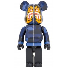 Большая фигурка (70см) Bearbrick x BAPE Camo Tiger 1000% Blue