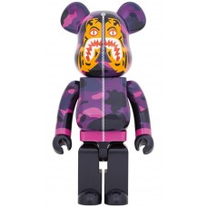 Большая фигурка (70см) Bearbrick x BAPE Camo Tiger 1000% Purple