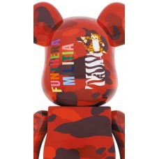 Bearbrick x BAPE Camo Tiger 1000% Red