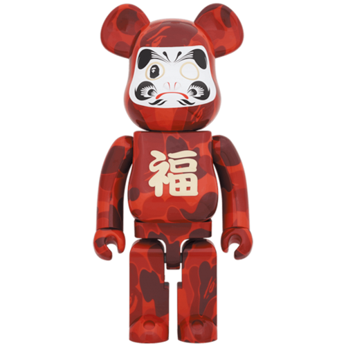 Оригинальная большая фигурка Bearbrick x BAPE Daruma 1000% - 70см