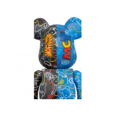 Bearbrick x BAPE Line Camo Shark 100% & 400% Set Blue/Black