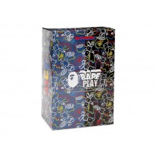 Bearbrick x BAPE Line Camo Shark 100% & 400% Set Blue/Black