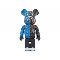 Bearbrick x BAPE Line Camo Shark 1000% Blue/Black