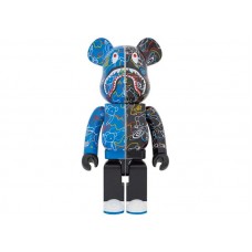 Большая фигурка (70см) Bearbrick x BAPE Line Camo Shark 1000% Blue/Black