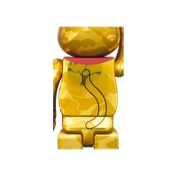 Bearbrick x BAPE Maneki Neko & Daruma 100% & 400% 4-Pc Set Gold & Silver Plated