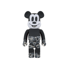 Большая фигурка (70см) Bearbrick x Bape Mickey Mouse Monotone 1000%