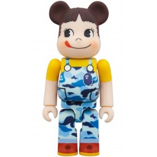 Bearbrick x BAPE Peko-chan 100% & 400% Set Blue Camo