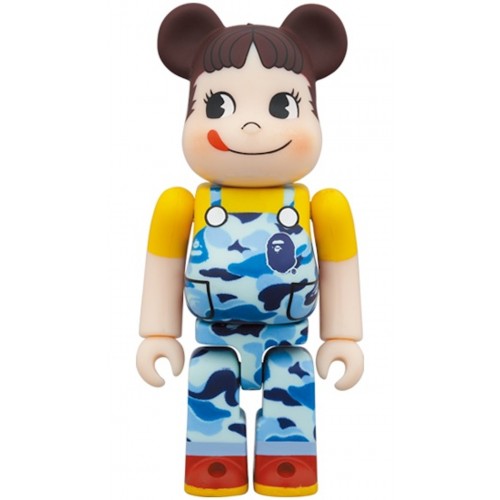 Оригинальный набор фигурок Bearbrick x BAPE Peko-chan 100% & 400% Set Blue Camo - 7см и 28см