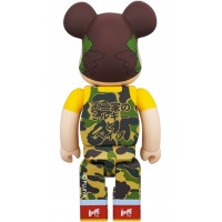 Bearbrick x BAPE Peko-chan 100% & 400% Set Green Camo