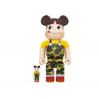 Bearbrick x BAPE Peko-chan 100% & 400% Set Green Camo