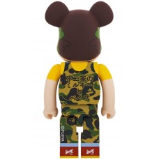 Bearbrick x BAPE Peko-chan 1000% Green Camo