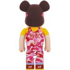 Bearbrick x BAPE Peko-chan 1000% Pink Camo