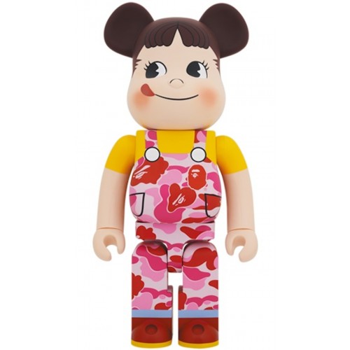 Оригинальная большая фигурка Bearbrick x BAPE Peko-chan 1000% Pink Camo - 70см