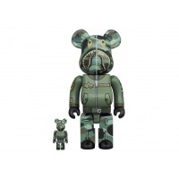Набор фигурок (7см и 28см) Bearbrick x Bape x Alpha Industries 100% & 400% Set