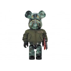 Большая фигурка (70см) Bearbrick x Bape x Alpha Industries 1000%