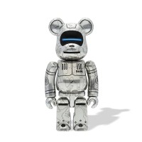 Bearbrick x BAPE x Hajime Sorayama Baby Milo 100% & 400% Set Silver