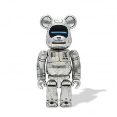 Bearbrick x BAPE x Hajime Sorayama Baby Milo 100% & 400% Set Silver
