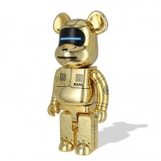 Bearbrick x BAPE x Hajime Sorayama Baby Milo 1000% Gold