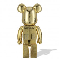 Bearbrick x BAPE x Hajime Sorayama Baby Milo 1000% Gold