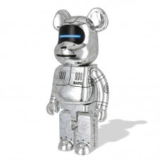 Bearbrick x BAPE x Hajime Sorayama Baby Milo 1000% Silver