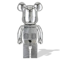 Bearbrick x BAPE x Hajime Sorayama Baby Milo 1000% Silver