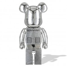 Bearbrick x BAPE x Hajime Sorayama Baby Milo 1000% Silver