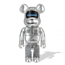 Большая фигурка (70см) Bearbrick x BAPE x Hajime Sorayama Baby Milo 1000% Silver