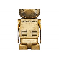 Bearbrick x BAPE x Hajime Sorayama Camo Shark 100% & 400% 4-Pc Set Gold & Silver
