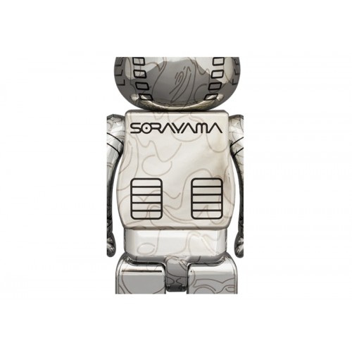 Оригинальный набор фигурок Bearbrick x BAPE x Hajime Sorayama Camo Shark 100% & 400% 4-Pc Set Gold & Silver - 7см и 28см